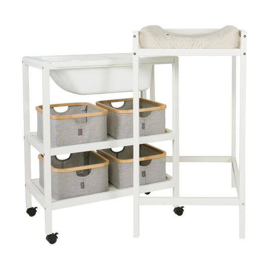 Quax puslebord med bad – Basic – Hvid