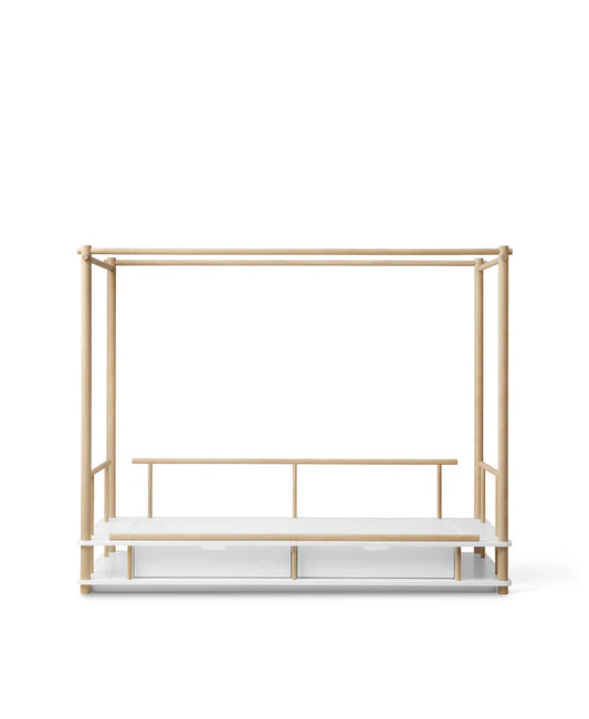 Oliver Furniture Camp himmelseng 90x180 cm – hvid/eg