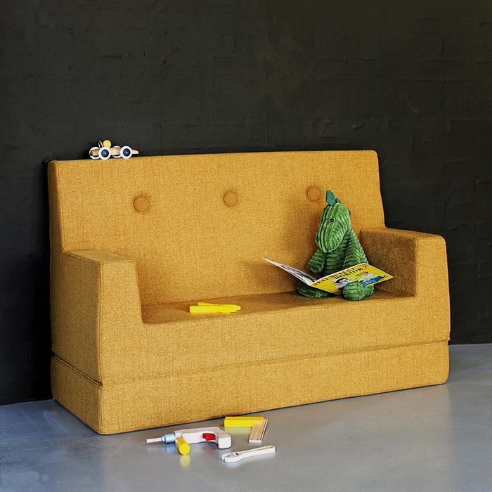 by KlipKlap KK Kids lille legesofa – Mustard/Mustard