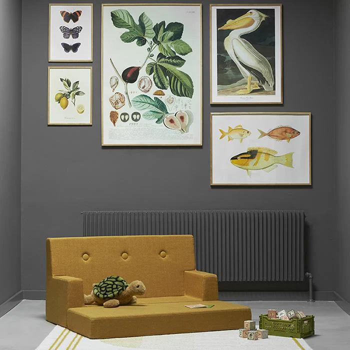 by KlipKlap KK Kids lille legesofa – Mustard/Mustard