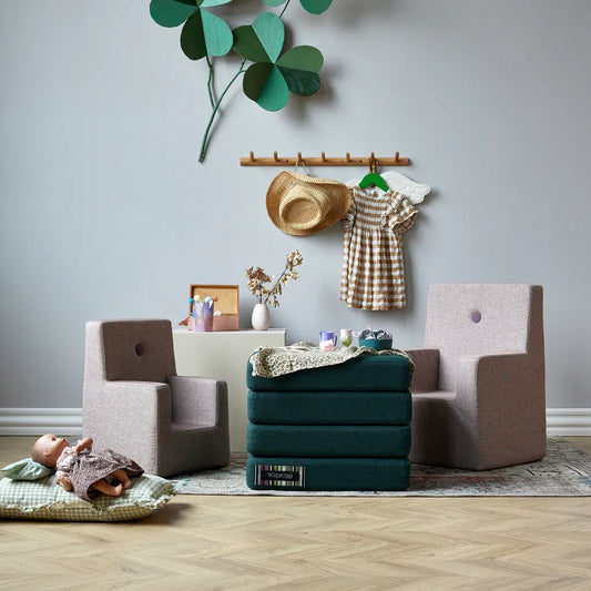 by KlipKlap KK Kids Børnestol XL – Soft Rose w. Rose