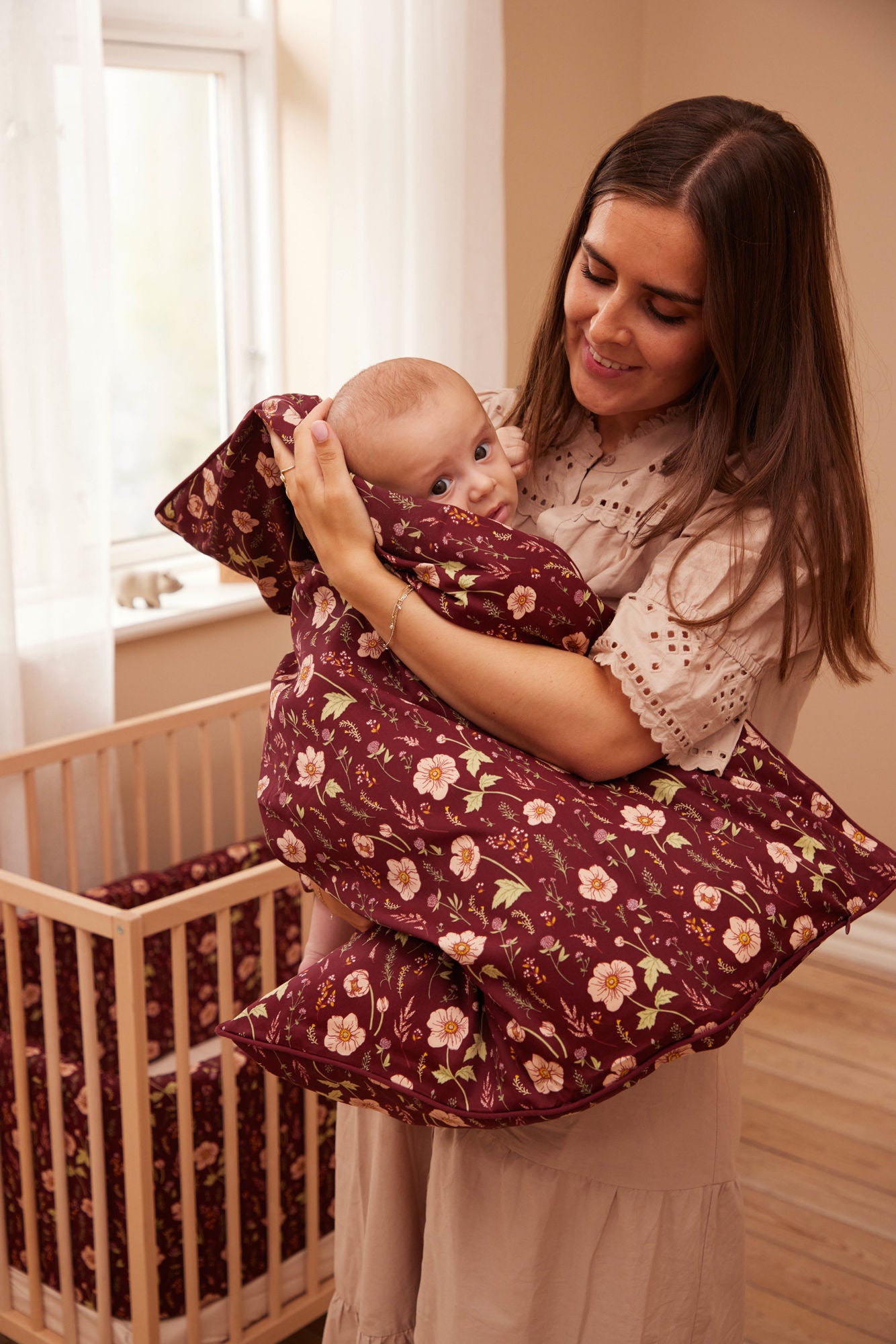 Filibabba baby sengetøj GOTS (70x100 cm) – Fall Flowers