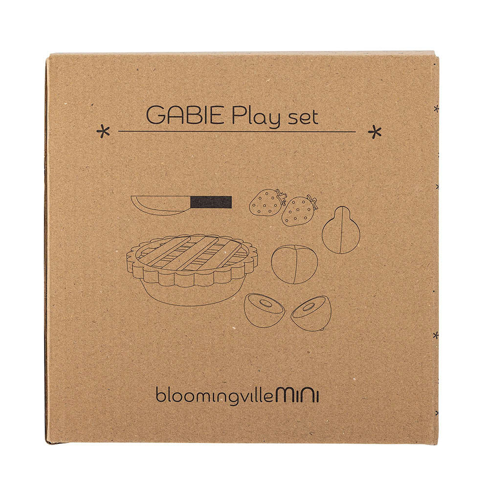 Bloomingville MINI Gabie Legetøj – Frugttærte i træ – Gul – FSC®100% MDF