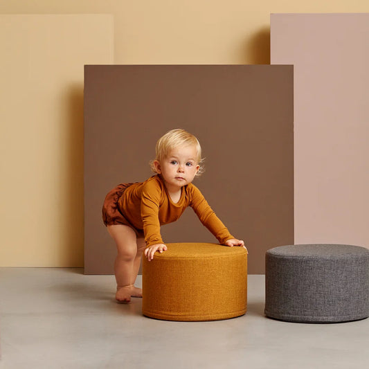by KlipKlap Circle puf – Blue Grey