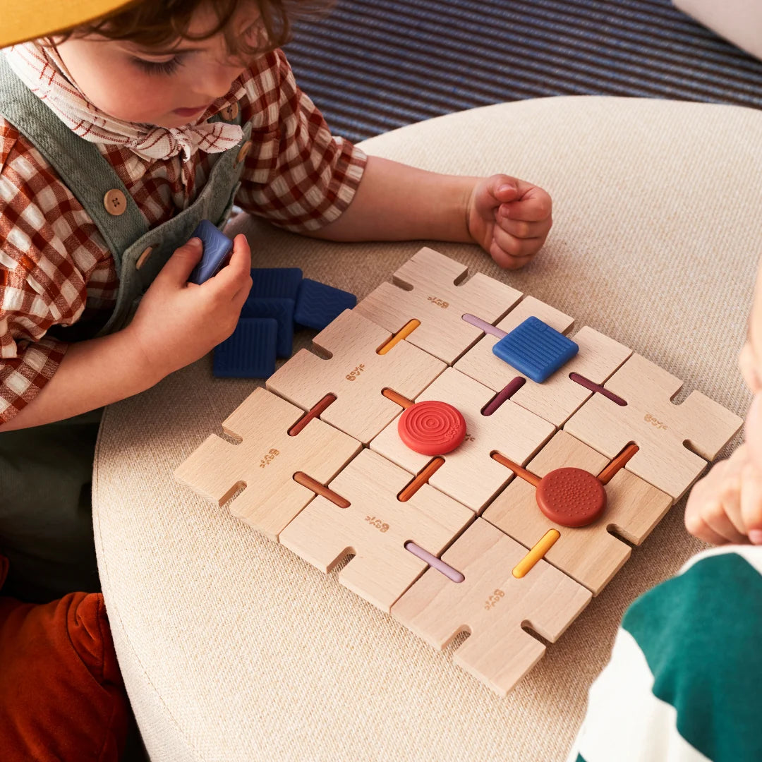 BAVVIC Builder Set – kreativt byggesæt i træ og silikone – 48 dele