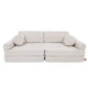 Large Modular Sofa for Kids - Premium Boucle, Champagne Ecru