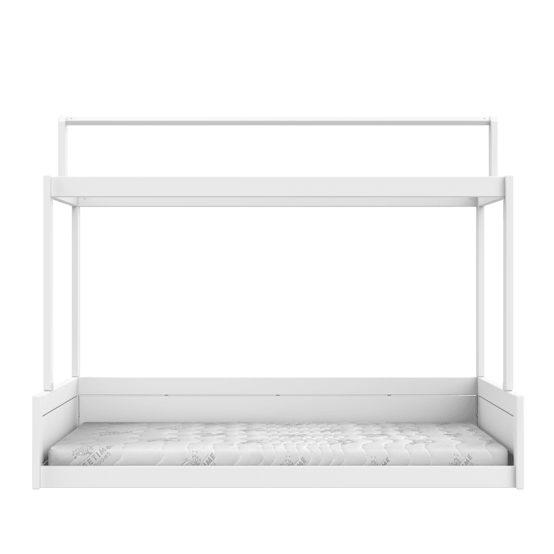 LIFETIME Kidsrooms montessori børneseng med topkonstruktion 120x200 cm – hvid