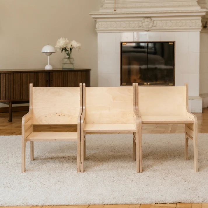 Ette Tete TULLA højdejusterbar børnestol i træ – Natural