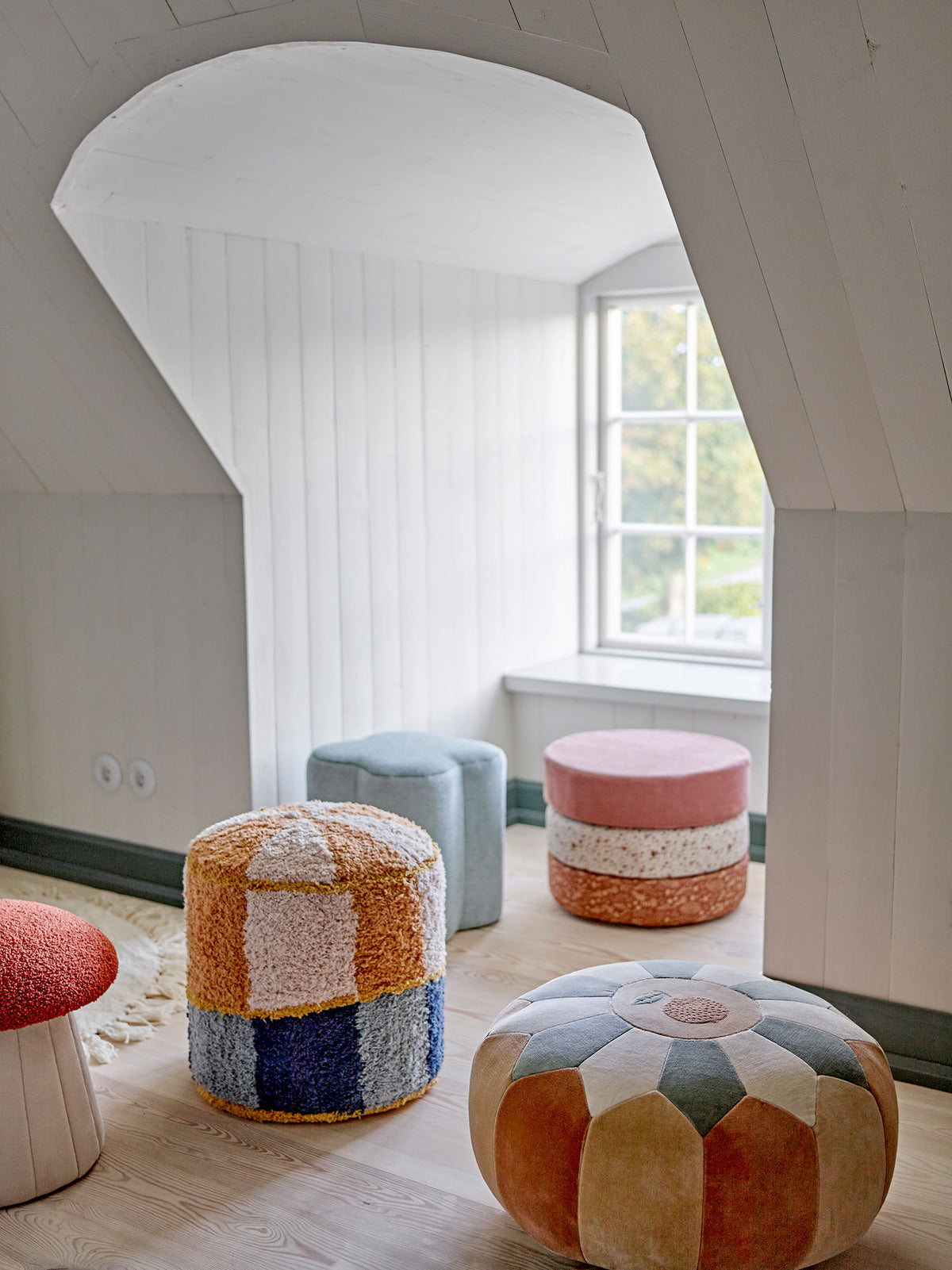 Bloomingville MINI Kio Puf - Multifarvet