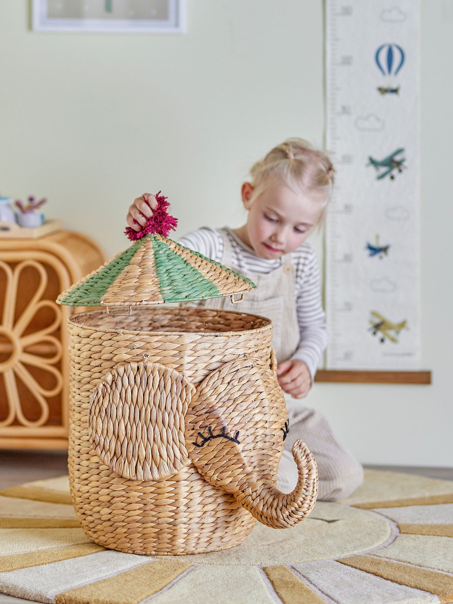 Bloomingville MINI Bobo Kurv m/låg - Natur