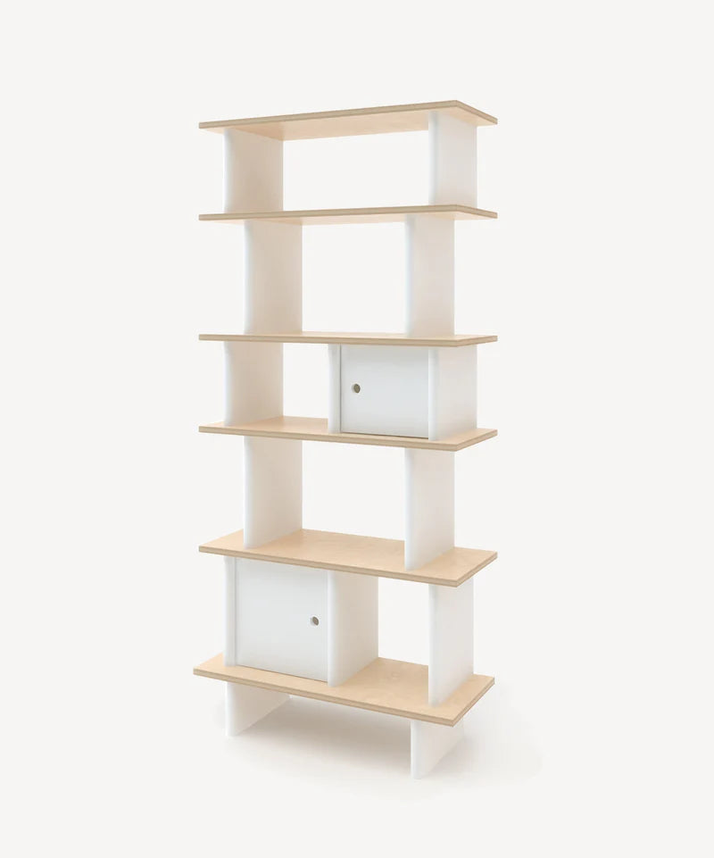 Oeuf NYC Vertical Mini Library – Reol – hvid/birk