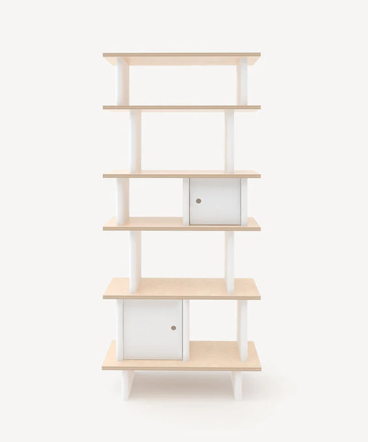 Oeuf NYC Vertical Mini Library – Reol – hvid/birk