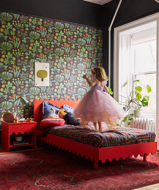 Oeuf NYC Moss Twin børneseng 90x200 cm – rød