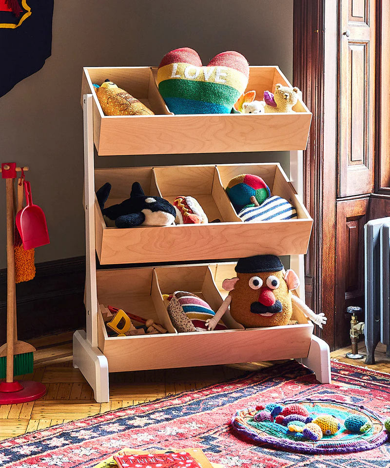Oeuf NYC Toy Store – legetøjsopbevaring i hvid/birk