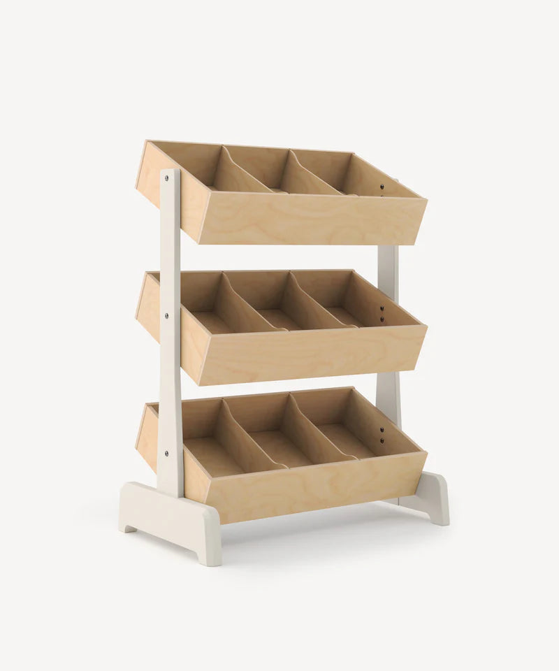 Oeuf NYC Toy Store – legetøjsopbevaring i hvid/birk