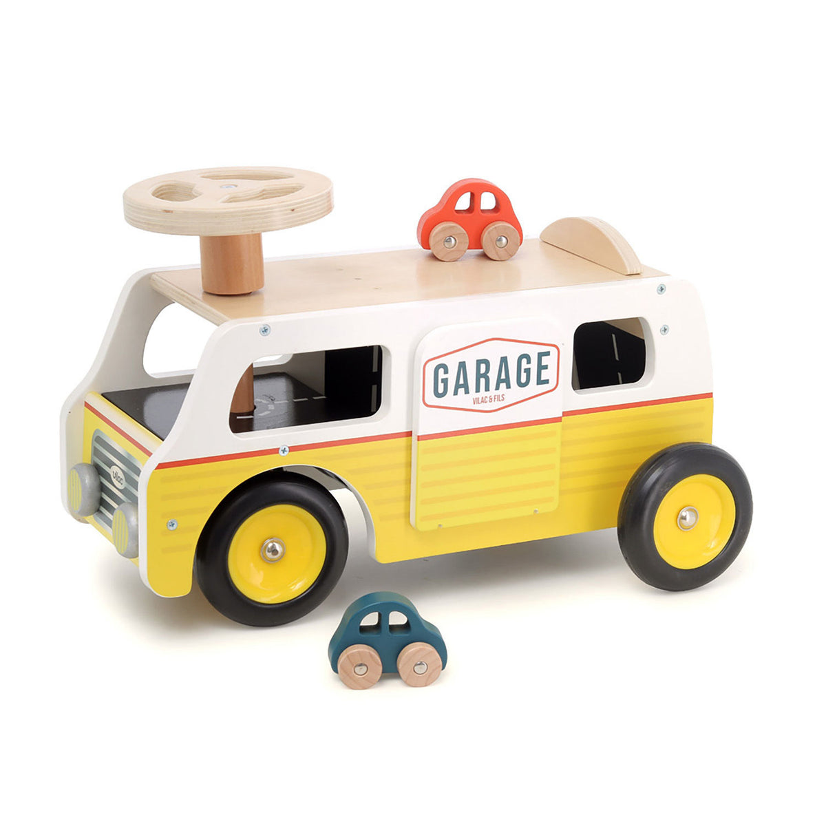 Vilac gåbil med garage og 2 biler