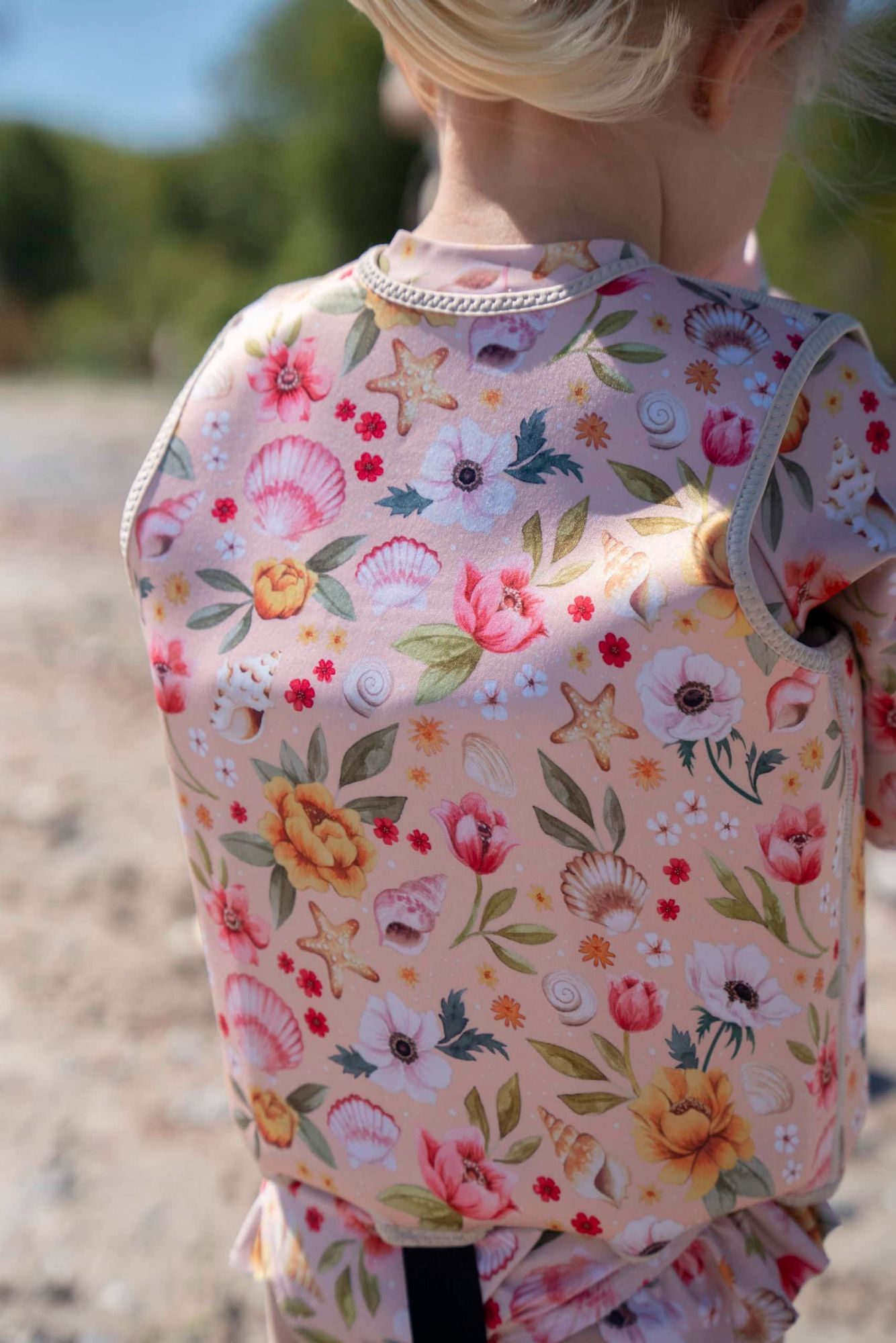 Filibabba svømmevest 3–4 år – ocean blossom