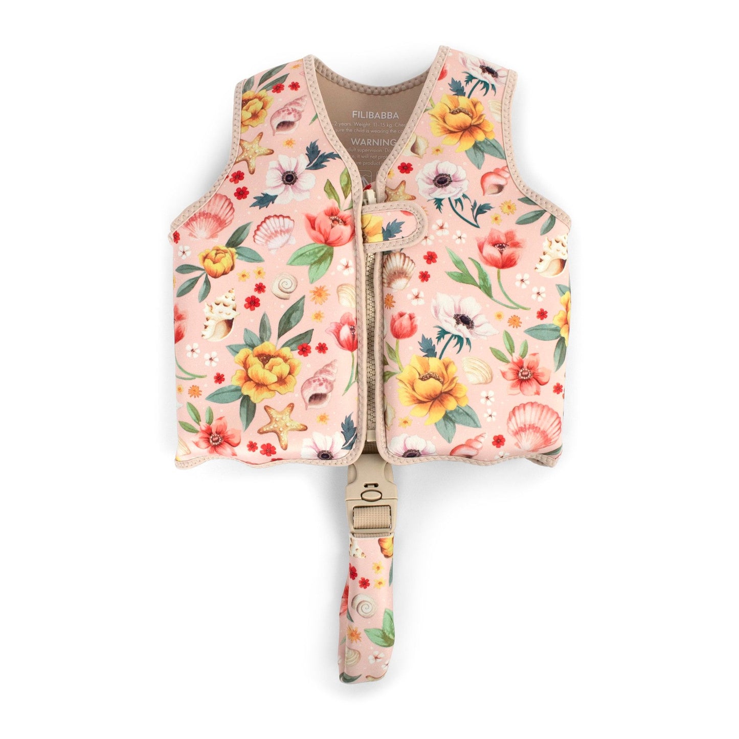 Filibabba svømmevest 1–2 år – ocean blossom