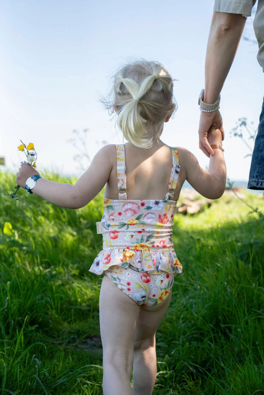 Filibabba Eva badedragt 1–2 år – ocean blossom