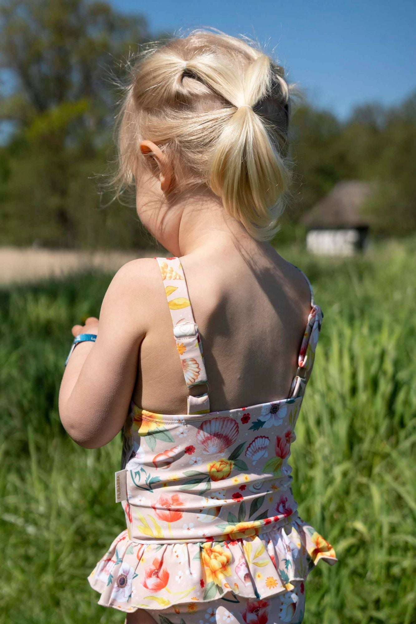Filibabba Eva badedragt 1–2 år – ocean blossom
