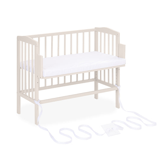 Waldin bedside crib 2-i-1 med madras – Cashmere