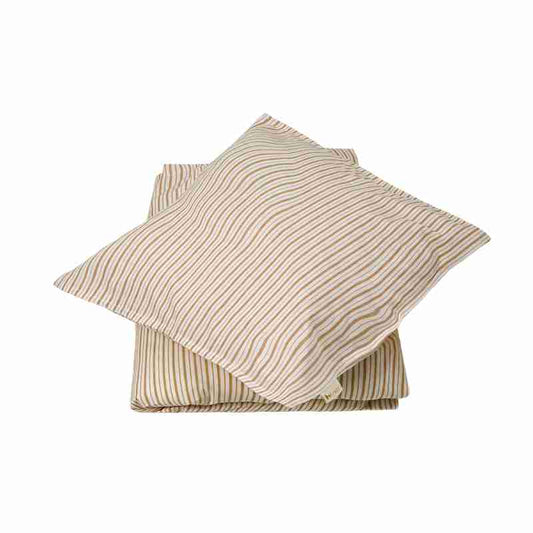Fabelab sengetøj junior – Caramel Stripes