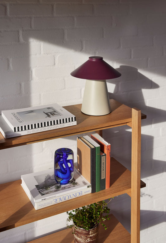 Hübsch Chipper bordlampe – sand/bordeaux