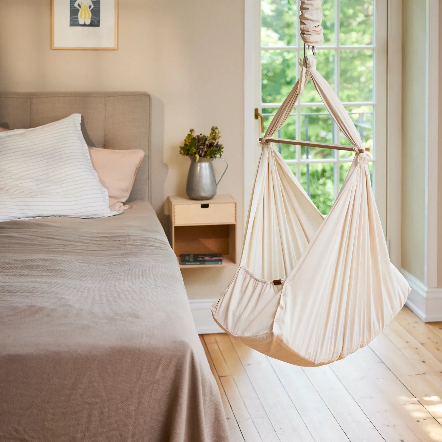 Membantu Basic økologisk slyngevugge – Beige