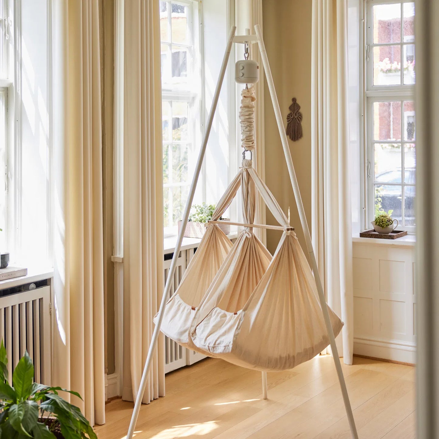 Membantu Basic økologisk tvillingeslyngevugge – Beige