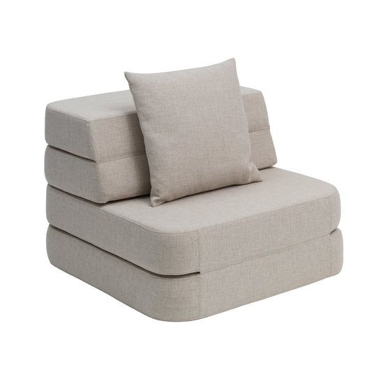 by KlipKlap KK 3 Fold Sofa Single – Beige/Sand (foldemadras)