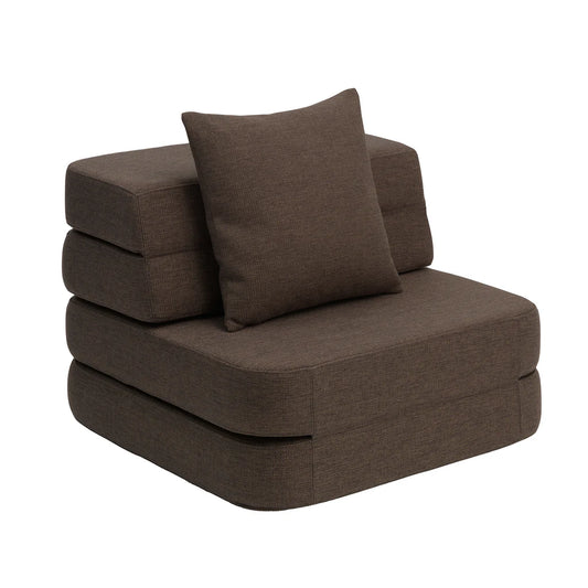 by KlipKlap KK 3 Fold Sofa Single – Brown/Sand (foldemadras)