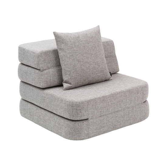by KlipKlap KK 3 Fold Sofa Single – Multi Grey/Grey (foldemadras)