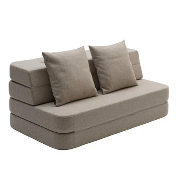 by KlipKlap KK 3 Fold Sofa 120 cm – Beige/Sand (foldemadras)