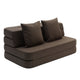 by KlipKlap KK 3 Fold Sofa 120 cm – Brown/Sand (foldemadras)