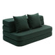 by KlipKlap KK 3 Fold Sofa 120 cm – Deep Green/Light Green (foldemadras)