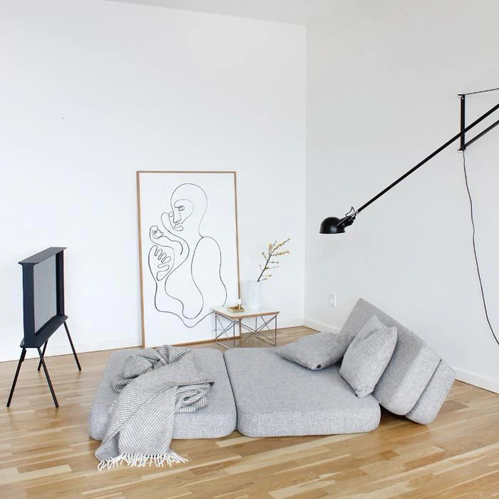 by KlipKlap KK 3 Fold Sofa 120 cm – Multi Grey/Grey (foldemadras)