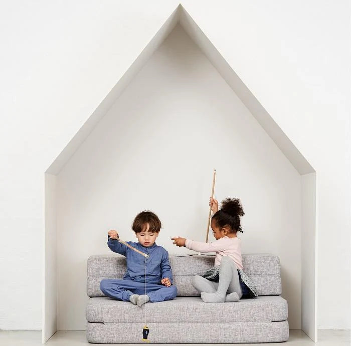 by KlipKlap KK 3 Fold Sofa 120 cm – Multi Grey/Grey (foldemadras)