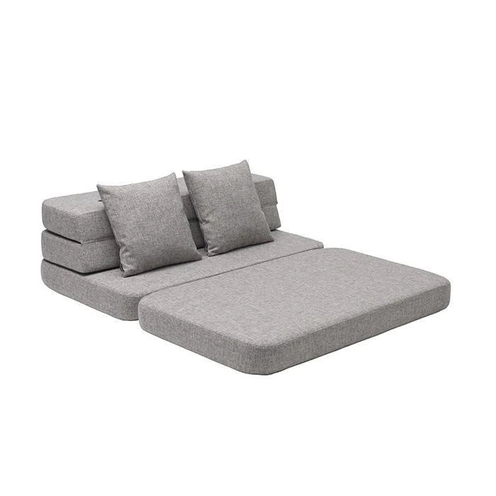 by KlipKlap KK 3 Fold Sofa 120 cm – Multi Grey/Grey (foldemadras)