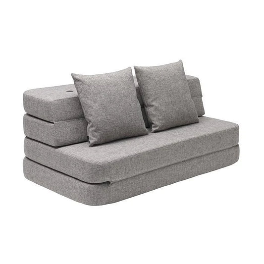 by KlipKlap KK 3 Fold Sofa 120 cm – Multi Grey/Grey (foldemadras)