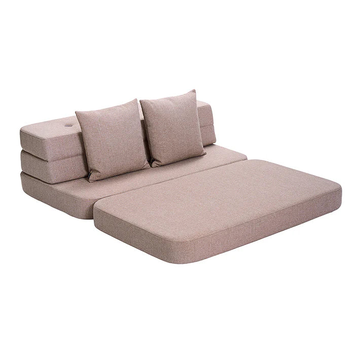 by KlipKlap KK 3 Fold Sofa 120 cm – Soft Rose v. Rose (foldemadras)