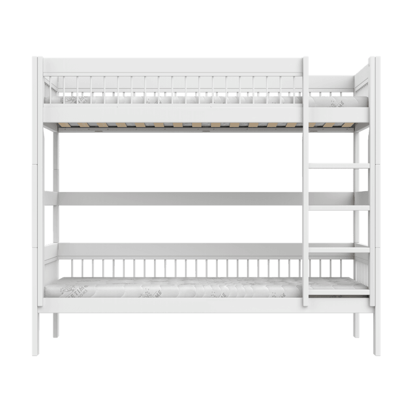 LIFETIME Kidsrooms køjeseng med stige – Breeze – 90x200 cm – hvid