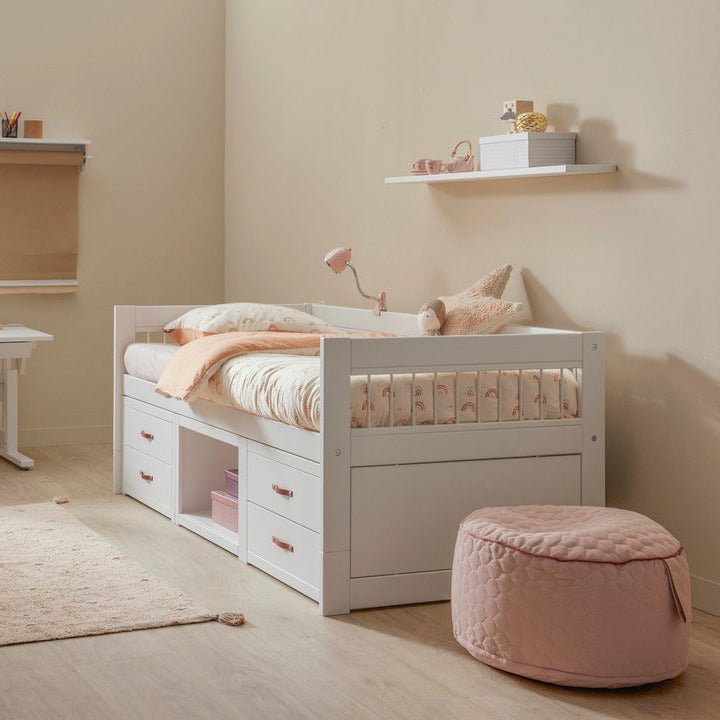 LIFETIME Kidsrooms multi børneseng inkl. opbevaring 90x200 cm – Breeze – hvid