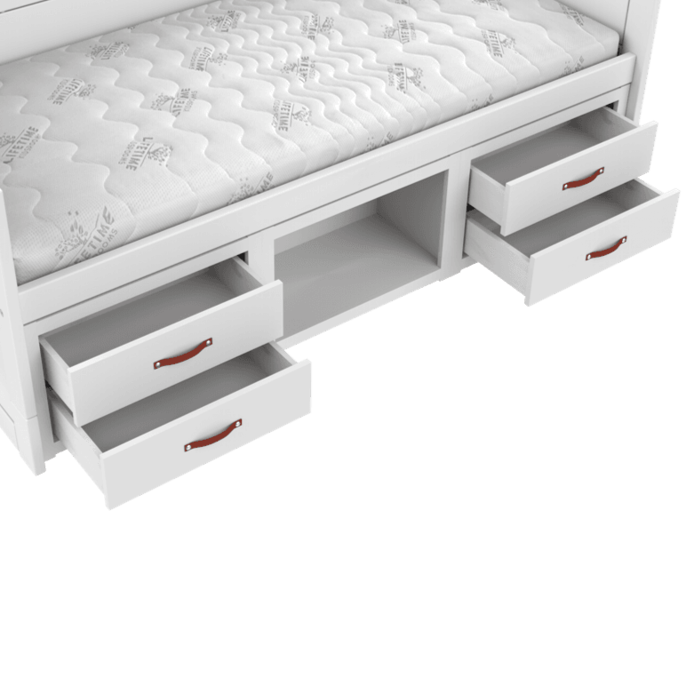 LIFETIME Kidsrooms multi børneseng inkl. opbevaring 90x200 cm – Breeze – hvid