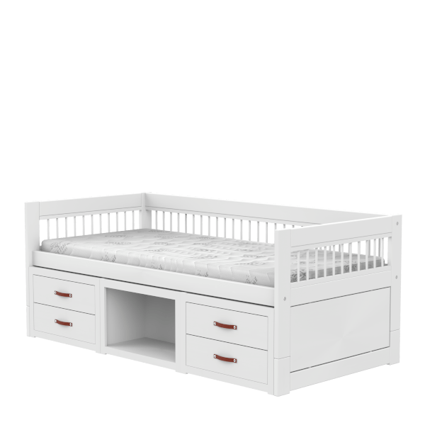 LIFETIME Kidsrooms multi børneseng inkl. opbevaring 90x200 cm – Breeze – hvid