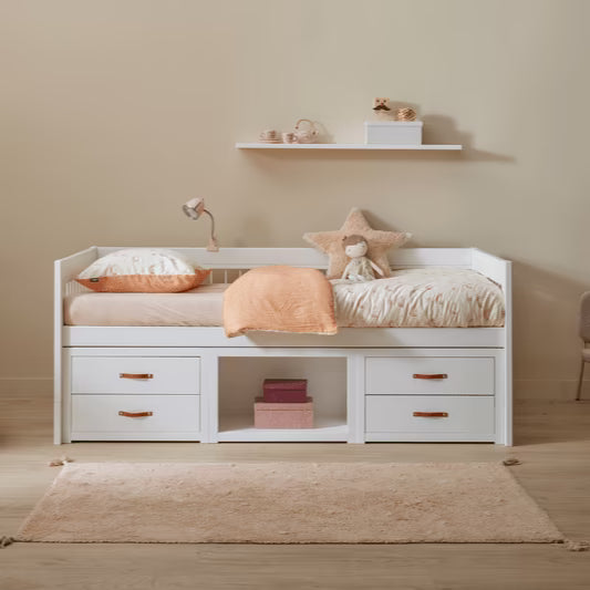 LIFETIME Kidsrooms multi børneseng inkl. opbevaring 90x200 cm – Breeze – hvid