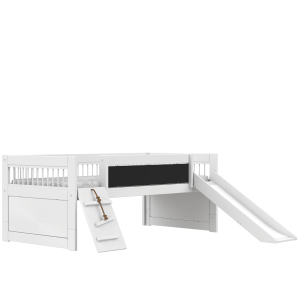 LIFETIME Kidsrooms Multi børneseng Climb & Slide 90x200 cm – Breeze – hvid