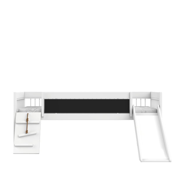 LIFETIME Kidsrooms Multi børneseng Climb & Slide 90x200 cm – Breeze – hvid