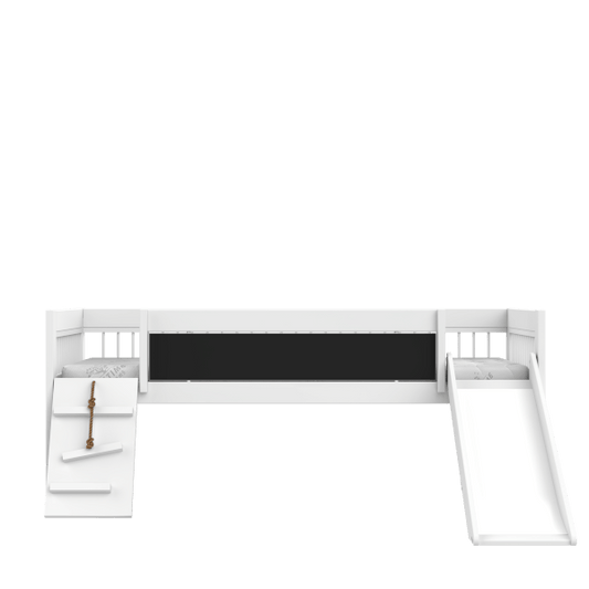 LIFETIME Kidsrooms Multi børneseng Climb & Slide 90x200 cm – Breeze – hvid