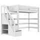 LIFETIME Kidsrooms højseng med trappe 177 cm – Breeze – 90x200 cm – hvid