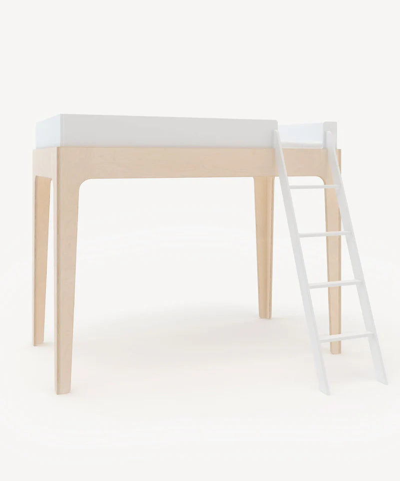 Oeuf NYC Perch højseng 90x200 cm – hvid/birk